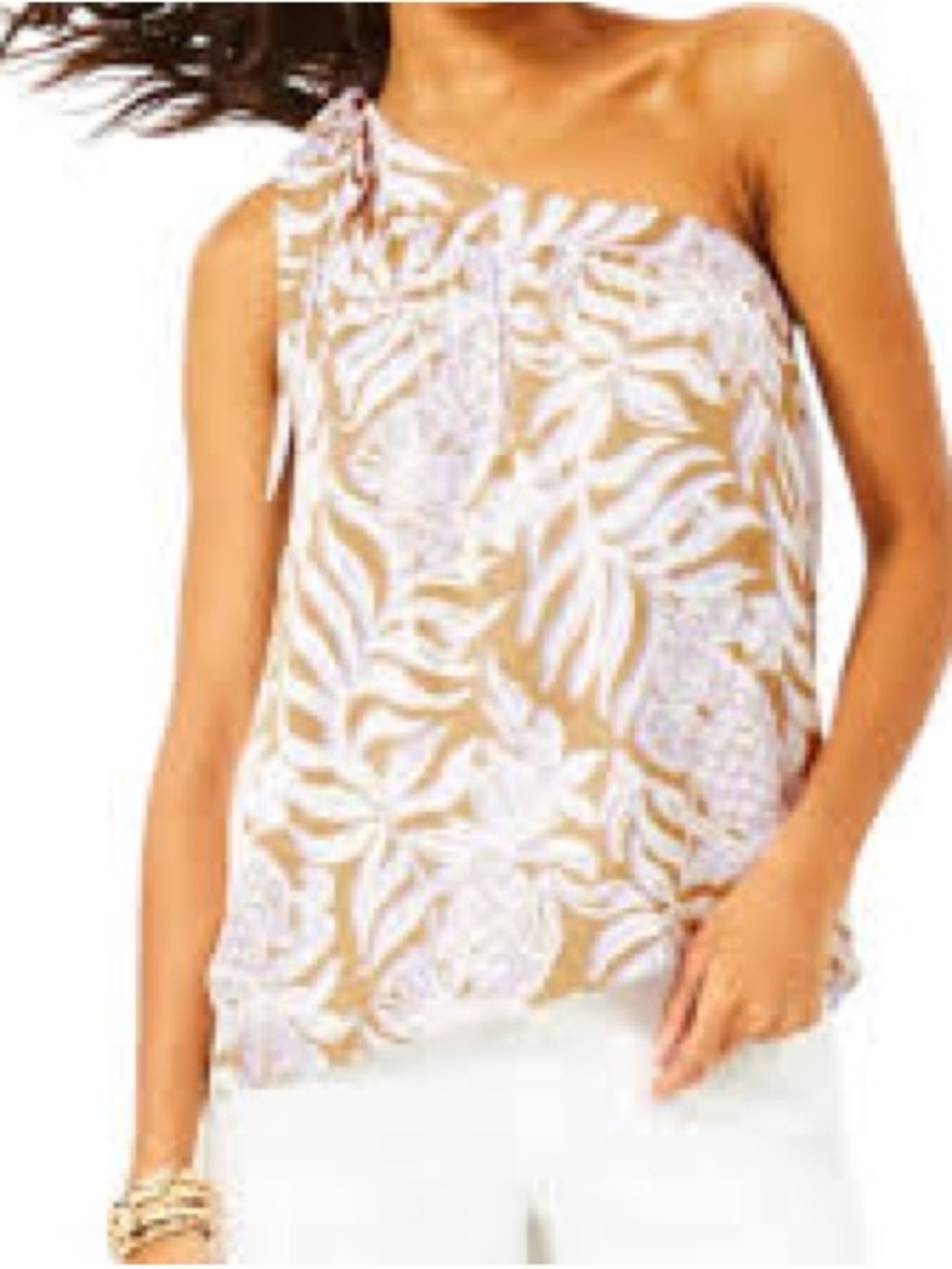 Lilly Pulitzer Becker One-Shoulder Tie-Strap Camisole